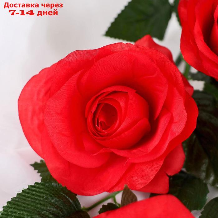 Цветы искусственные "Роза Жанна" 10*61 см, красная - фото 2 - id-p227098684