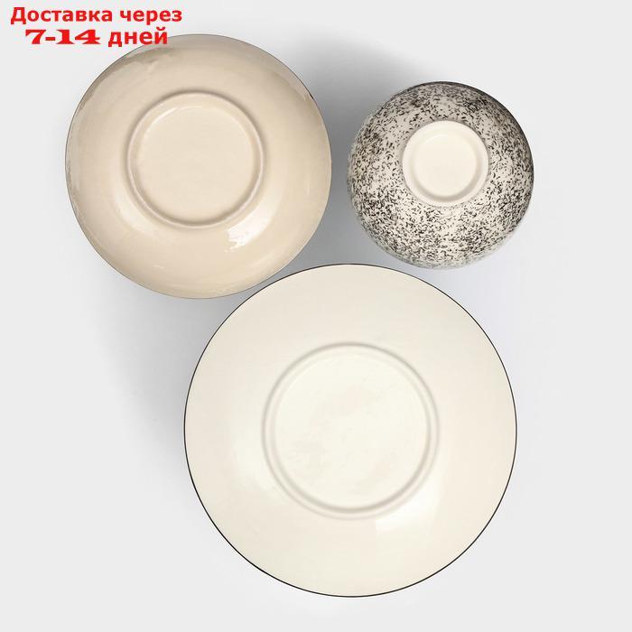 Набор посуды "Восточный", керамика, сини, 18 предметов: 6 шт-20 см, 6 шт-25 см, 6 шт-15 см 700 мл , Иран - фото 3 - id-p227124240