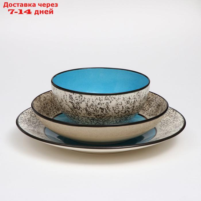 Набор посуды "Восточный", керамика, сини, 18 предметов: 6 шт-20 см, 6 шт-25 см, 6 шт-15 см 700 мл , Иран - фото 7 - id-p227124240