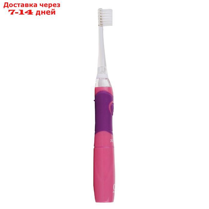 Электрическая зубная щётка CS Medica CS-562 Junior, звуковая, 16000 дв/мин, 2 насадки, роз. - фото 2 - id-p227105682