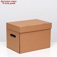 Коробка(ящик) для хранения "А4", бурая, 32,5 x 23,5 x 23,5