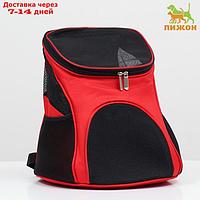 Рюкзак для переноски животных, 31,5 х 25 х 33 см, красный