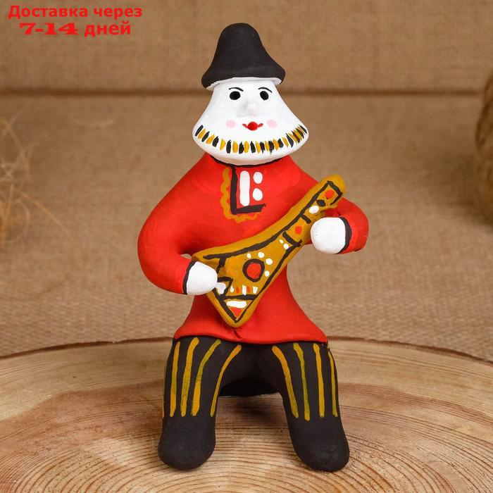 Сувенир "Мужик с балалайкой ", 6×7×12 см, каргопольская игрушка - фото 1 - id-p227113406