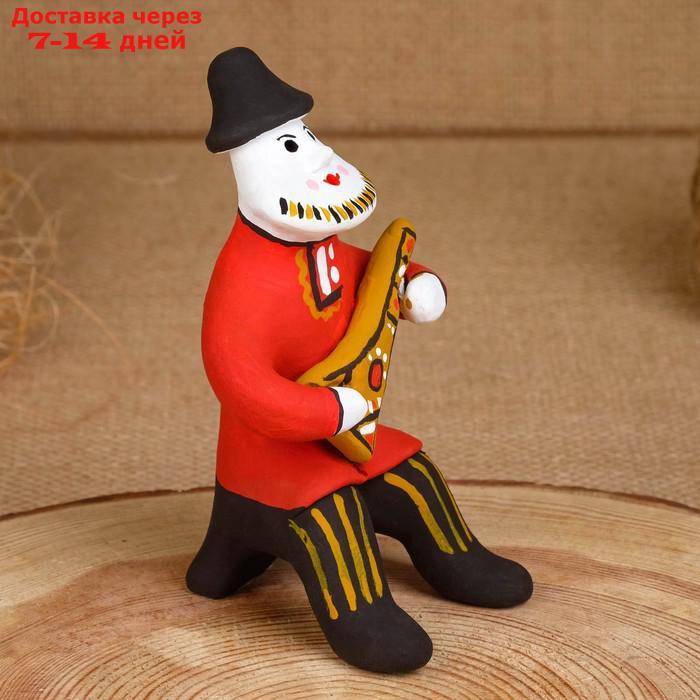 Сувенир "Мужик с балалайкой ", 6×7×12 см, каргопольская игрушка - фото 2 - id-p227113406