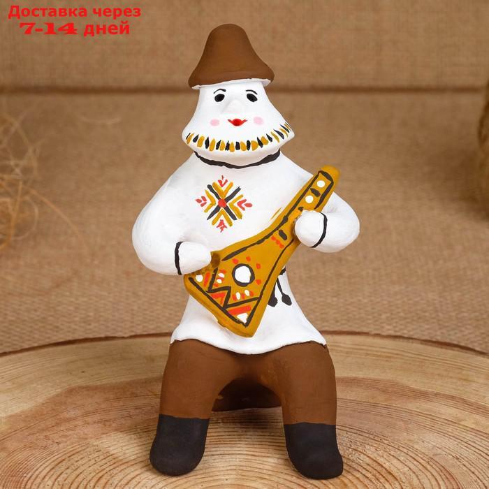Сувенир "Мужик с балалайкой ", 6×7×12 см, каргопольская игрушка - фото 4 - id-p227113406