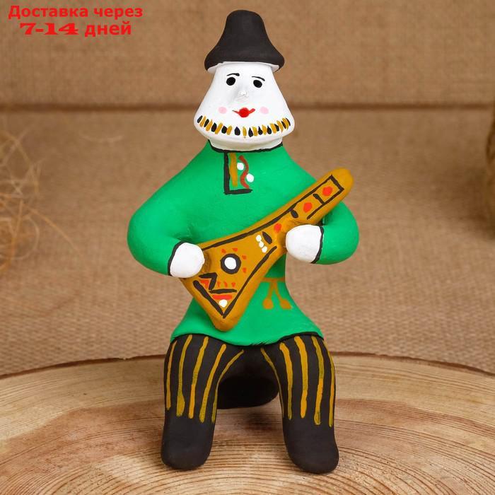 Сувенир "Мужик с балалайкой ", 6×7×12 см, каргопольская игрушка - фото 5 - id-p227113406