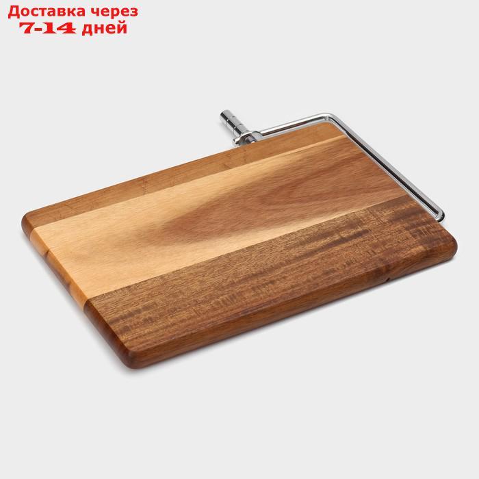 Доска для нарезки сыра, 24,5×16,5 см, акация - фото 10 - id-p227111652