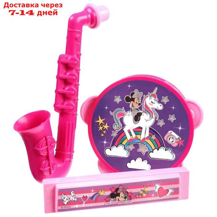 Музыкальные инструменты, набор 3 предмета, Минни Маус, цвет розовый SL-05806, - фото 1 - id-p227128221