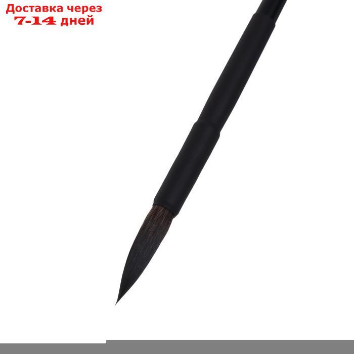 Кисть Roubloff имитация белки серия Black round № 8 ручка короткая черная/ покрытие обоймы soft-touch - фото 2 - id-p227116021