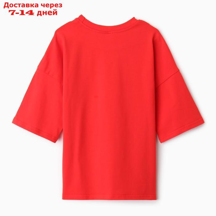 Футболка детская MINAKU:Basic line kids цвет красный, рост 116 - фото 2 - id-p227109794