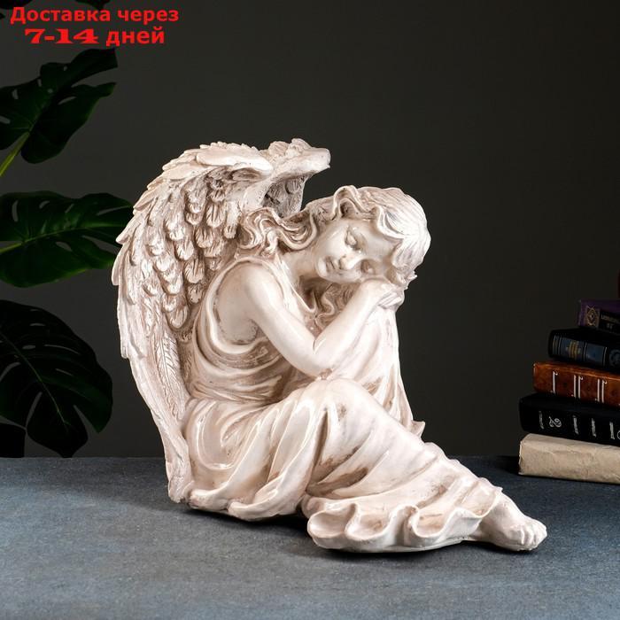 Фигура "Ангел девушка сидя" большая, состаренный 28х45х40см - фото 1 - id-p227102168
