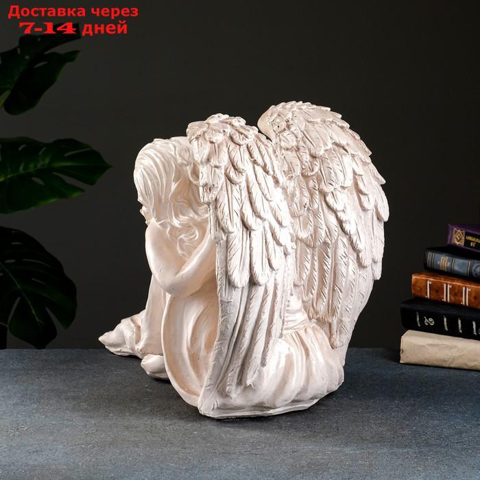 Фигура "Ангел девушка сидя" большая, состаренный 28х45х40см - фото 3 - id-p227102168