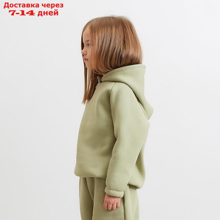 Толстовка (худи) детская MINAKU: kids цвет оливковый, рост 134 - фото 3 - id-p227104001