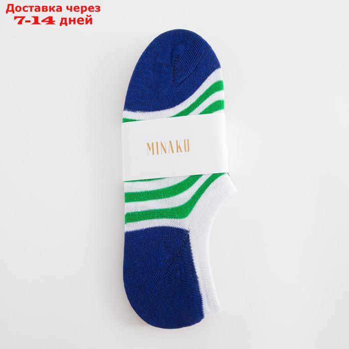 Набор носков мужских укороченных MINAKU "Полоски", 3 пары, размер 40-41 (27 см) - фото 2 - id-p227114930