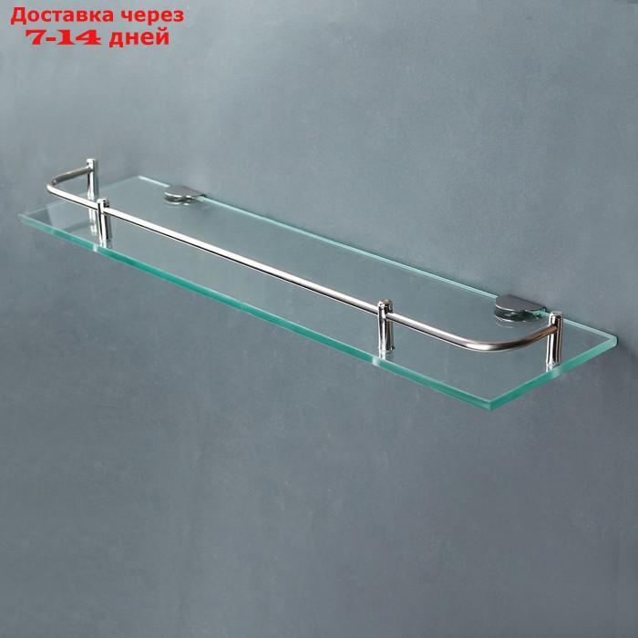 Полка для ванной комнаты, 40×11,5×4 см, металл, стекло - фото 1 - id-p227100350
