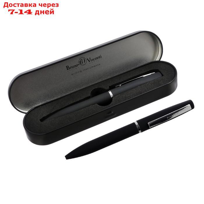 Ручка шариковая автоматическая PORTOFINO 1.0 мм, черный корпус, металлический футляр, синий стержень - фото 1 - id-p227098761