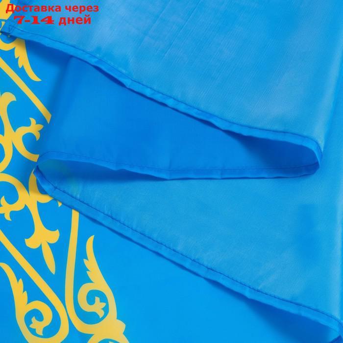 Флаг Казахстана, 90 х 135 см, полиэфирный шелк, без древка - фото 3 - id-p227124275