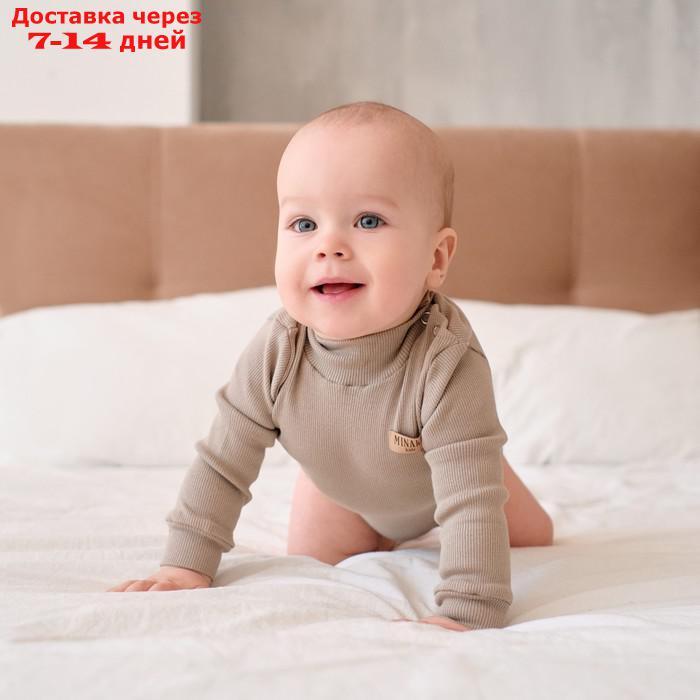 Боди-водолазка детская MINAKU, цвет серый, рост 86-92 см - фото 2 - id-p227128247