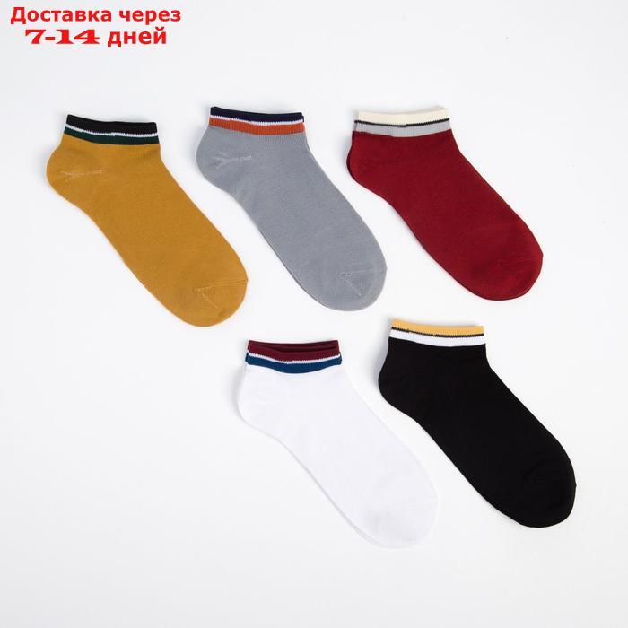 Набор носков мужских MINAKU "Однотонные", 5 пар, размер 40-41 (27 см) - фото 2 - id-p227114933