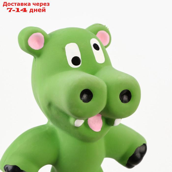 Игрушка пищащая для собак из латекса "Корова", 21 см, зелёная - фото 4 - id-p227122098