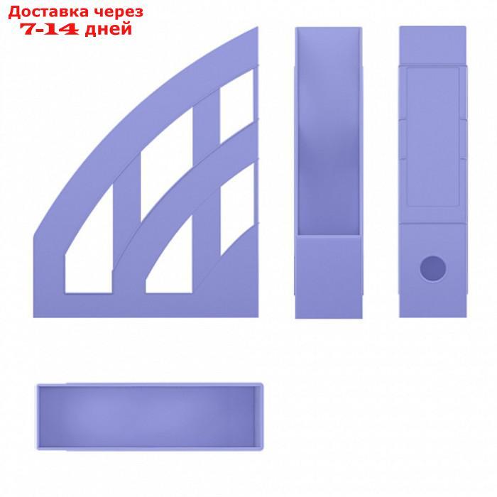 Подставка для бумаг вертикальная пластиковая ErichKrause Office, Pastel, 75мм, фиолетовый - фото 3 - id-p227107922