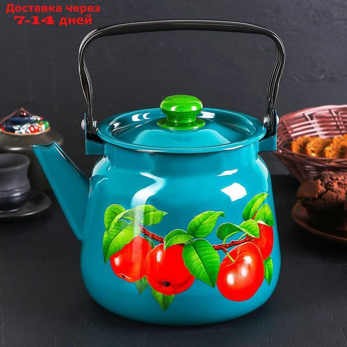 Чайник 3,5 л с декором МИКС, цвет бирюзовый - фото 7 - id-p227100364