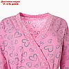 Комплект женский (сорочка/халат) для беременных, цвет розовый, размер 52, фото 7