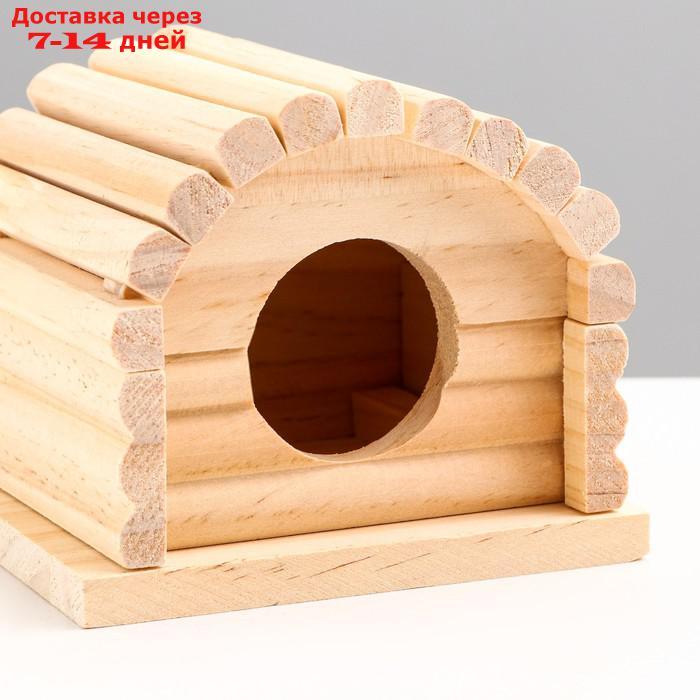 Домик для грызунов деревянный, 11 х 10 х 9 см - фото 4 - id-p227122116