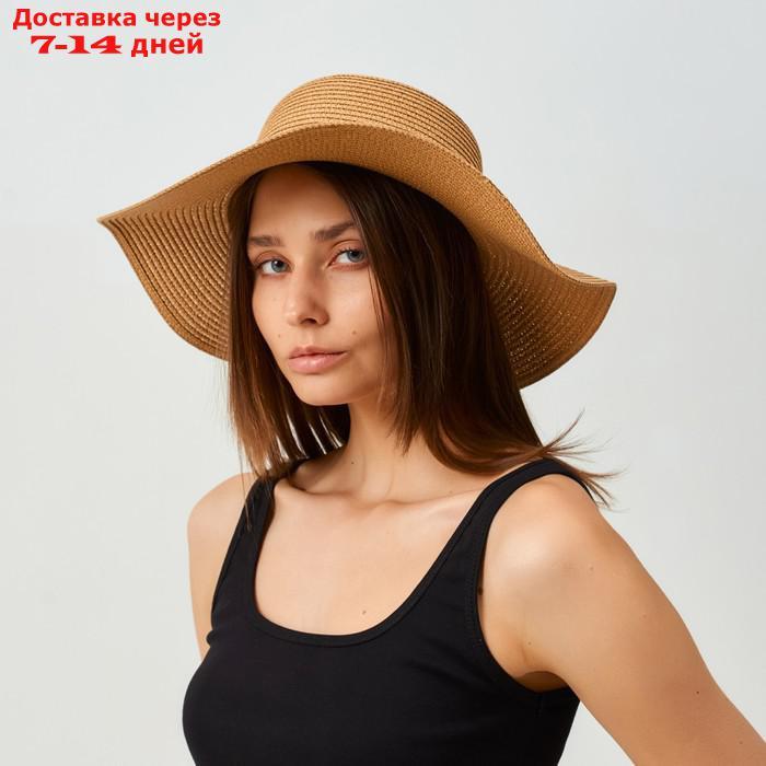 Шляпа женская с леопардовым ремешком MINAKU цвет коричневый, р-р 58 - фото 6 - id-p227109882