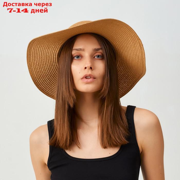 Шляпа женская с леопардовым ремешком MINAKU цвет коричневый, р-р 58 - фото 8 - id-p227109882
