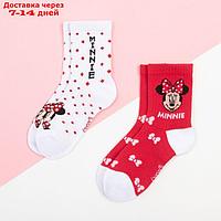 Набор носков "Minnie", Минни Маус 2 пары, красный/белый, 18-20 см