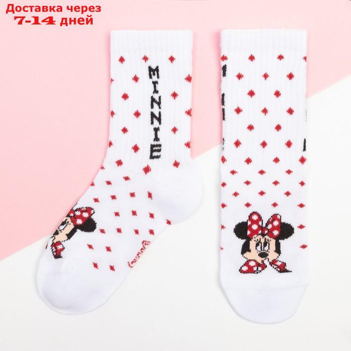 Набор носков "Minnie", Минни Маус 2 пары, красный/белый, 18-20 см - фото 2 - id-p227113538