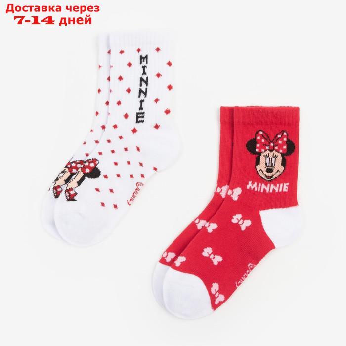 Набор носков "Minnie", Минни Маус 2 пары, красный/белый, 18-20 см - фото 5 - id-p227113538
