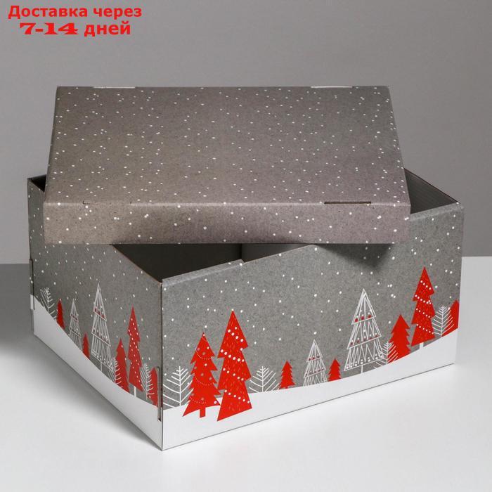 Складная коробка "Новогоднее поздравление", 31,2 х 25,6 х 16,1 см - фото 2 - id-p227100379