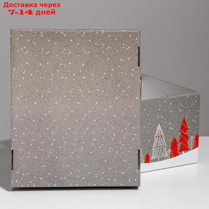 Складная коробка "Новогоднее поздравление", 31,2 х 25,6 х 16,1 см - фото 3 - id-p227100379