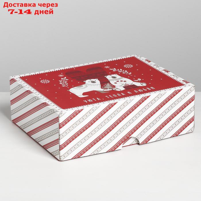 Коробка складная "Новогодняя", 30.7 × 22 × 9.5 см - фото 1 - id-p227100382