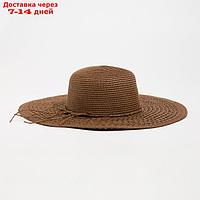 Шляпа женская MINAKU цвет коричневый, р-р 58