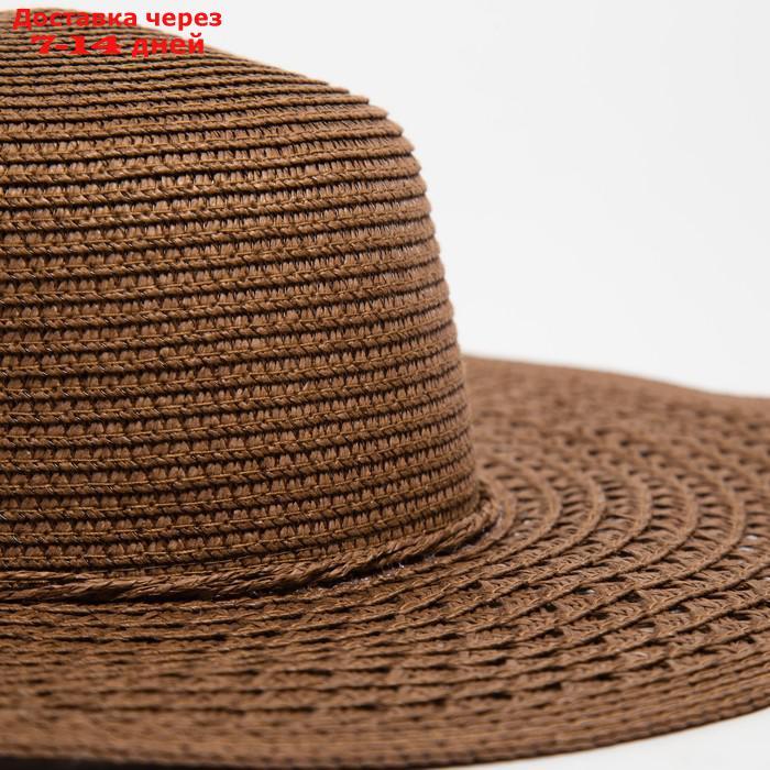 Шляпа женская MINAKU цвет коричневый, р-р 58 - фото 3 - id-p227109892