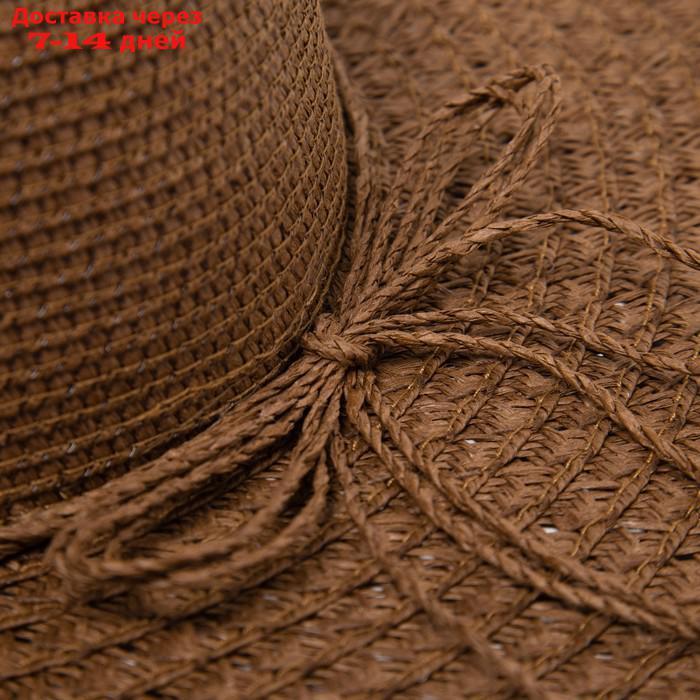 Шляпа женская MINAKU цвет коричневый, р-р 58 - фото 4 - id-p227109892