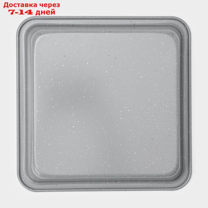 Противень для выпечки Доляна, 22×23×5 см, антипригарное покрытие, цвет серый - фото 5 - id-p227098834