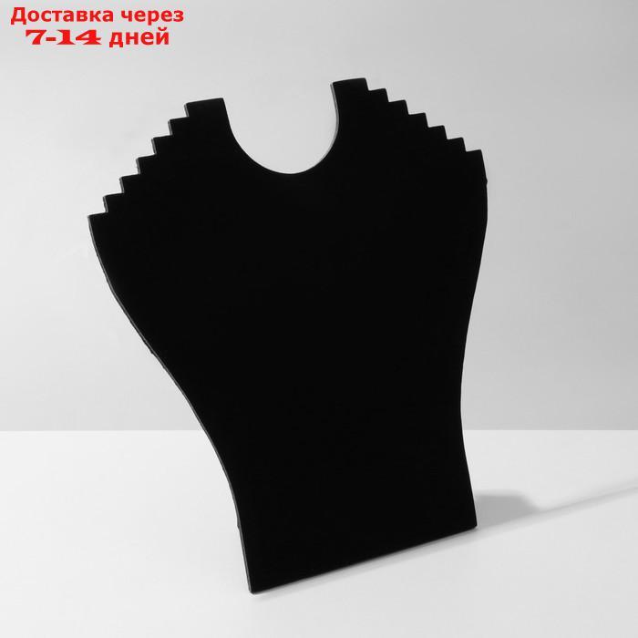Бюст для украшений, 19*7*28 см, h=28см, цвет чёрный - фото 3 - id-p227104104