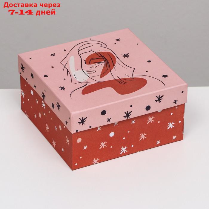 Подарочная коробка "Леди звезда",квадратная ,19 х 19 х 12 см - фото 1 - id-p227129310