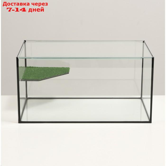 Террариум с покровным стеклом и мостиком 50 литров, 55х33х29 см - фото 2 - id-p227118422