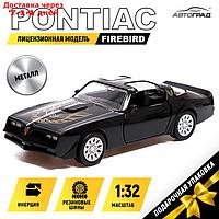 Машина металлическая PONTIAC FIREBIRD, 1:32, открываются двери, инерция, цвет чёрный