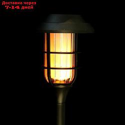 Фонарь садовый на солн. бат. Старт "Факел", 11.8x42.7 см, IP44, 12 LED, эфф.огня, Т/БЕЛЫЙ