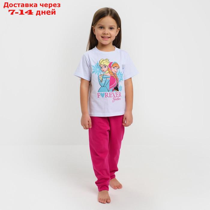 Комплект для девочки (футболка, брюки) "Холодное сердце", Disney, рост 98-104 (30) - фото 1 - id-p227122151
