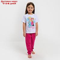 Комплект для девочки (футболка, брюки) "Холодное сердце", Disney, рост 122-128 (34)
