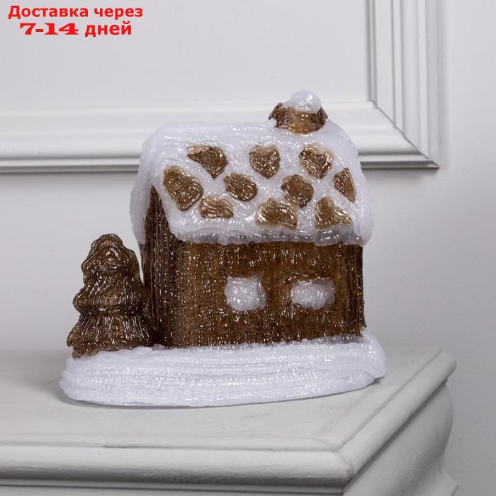 Светодиодная фигура "Зимний домик" 22 × 21 × 17 см, акрил, 30 LED, 220 В, свечение тёплое белое - фото 2 - id-p227117236