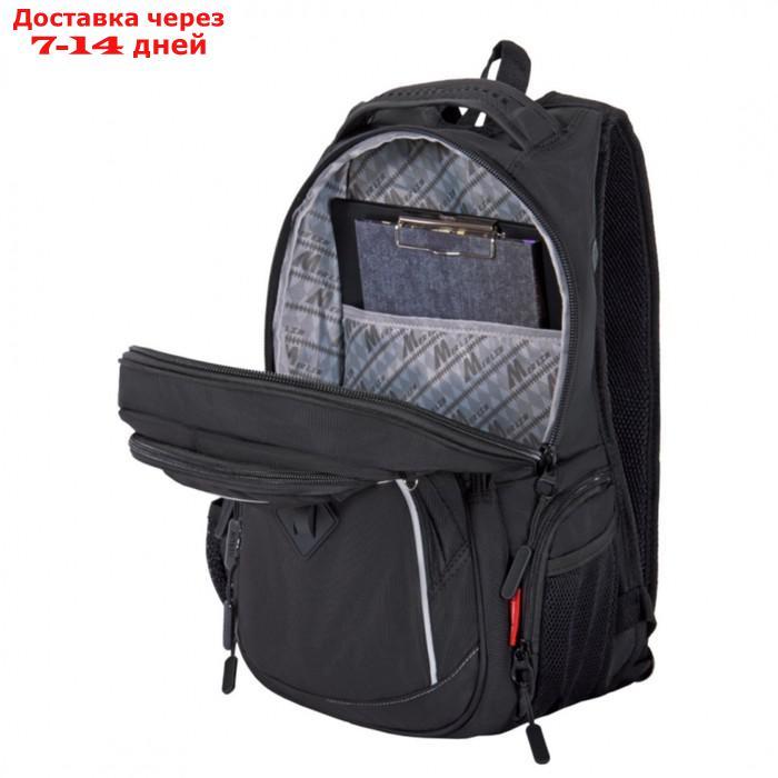 Рюкзак молодежный Across Merlin, эргономичная спинка, 37 х 26 х 12 см, чёрный - фото 6 - id-p227111730