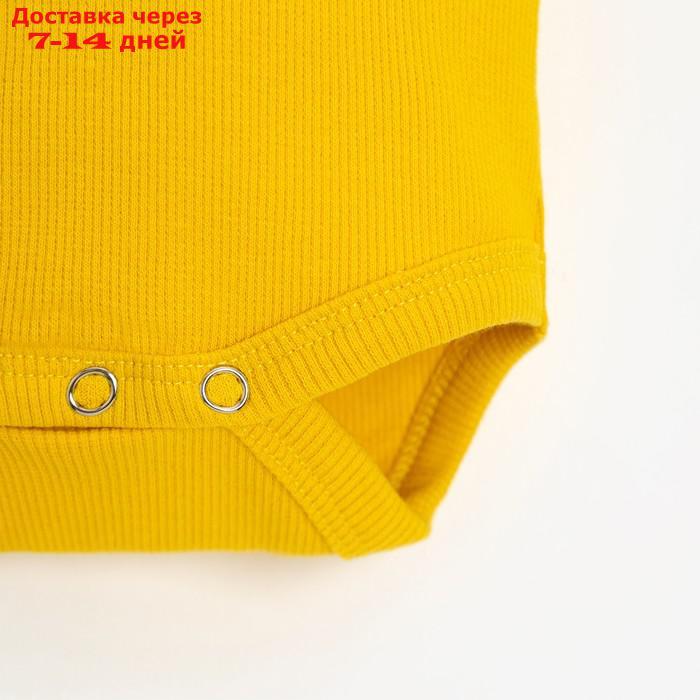 Боди-водолазка детская MINAKU, цвет жёлтый, рост 80-86 см - фото 7 - id-p227128293